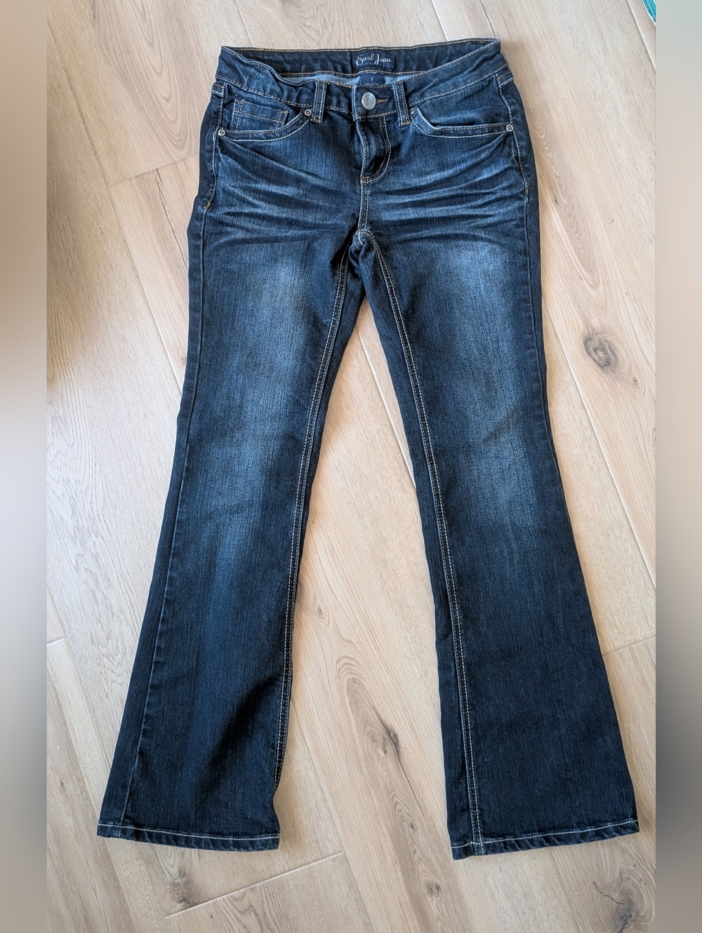 Earl Jeans Dark Wash Low Rise Bootcut Flare Denim Size 1